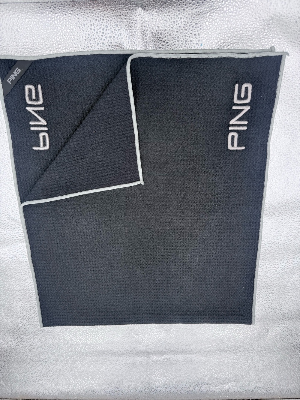PING Golf Towel - 36” x 16” Navy & White